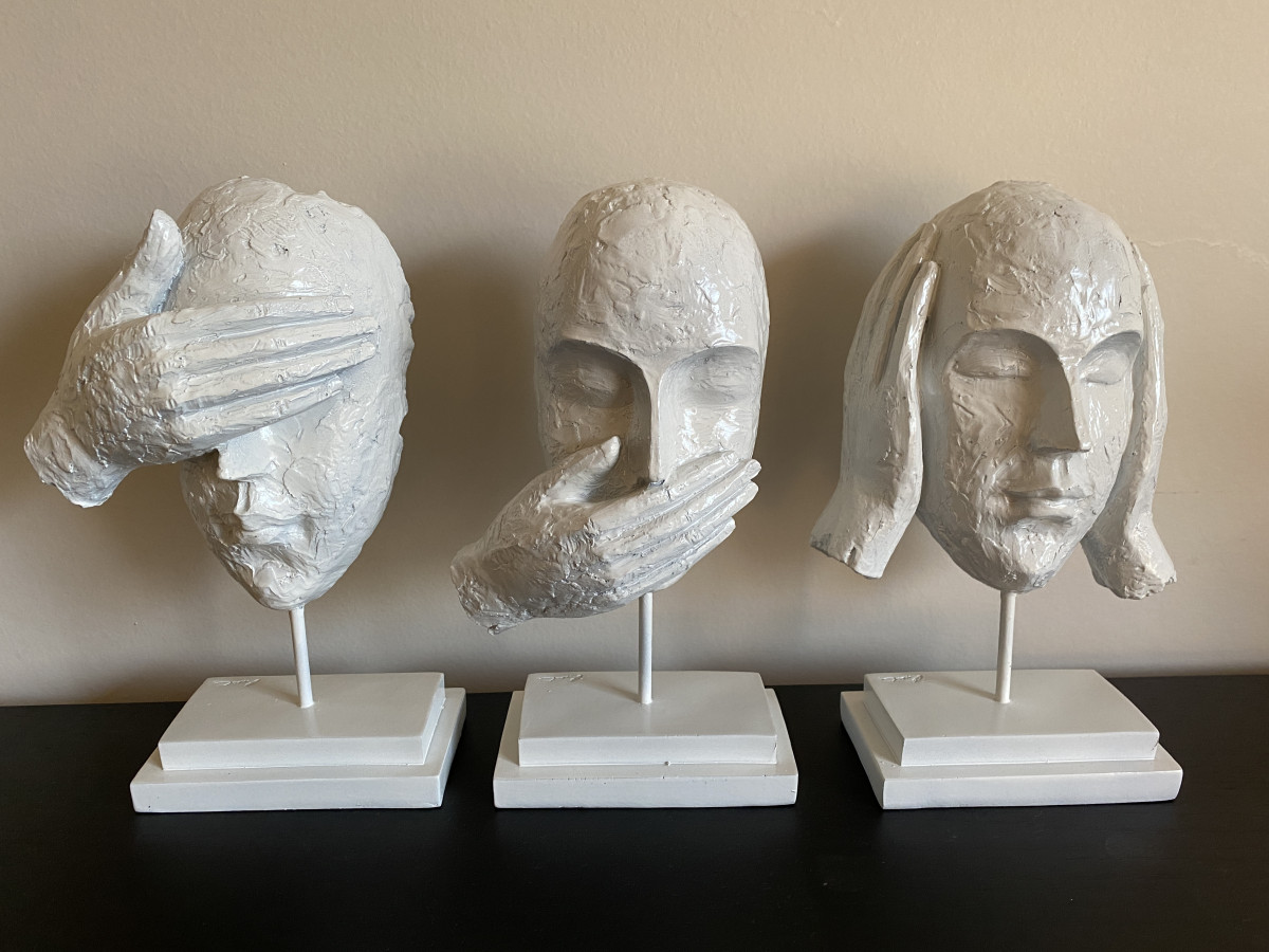 DESIGN HOOFDEN BEELDEN horen zien en zwijgen ONLINE @ LIVING-shop